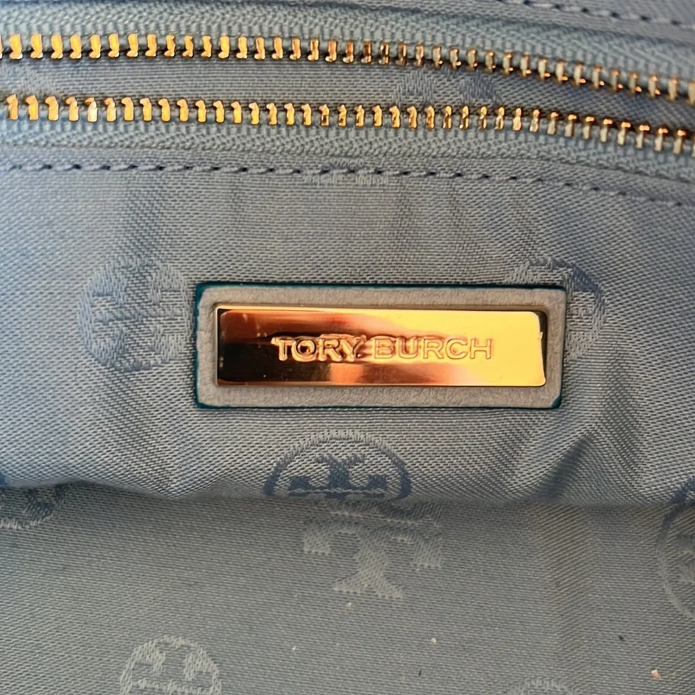 Tory Burch light blue bowler bag, pristine condition - Picture 7 of 8